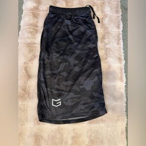 G Athletic Men's Black Camo Shorts